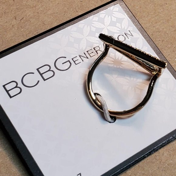 BCBGeneration Pave Triangle Ring, Size 7 - Picture 4 of 5